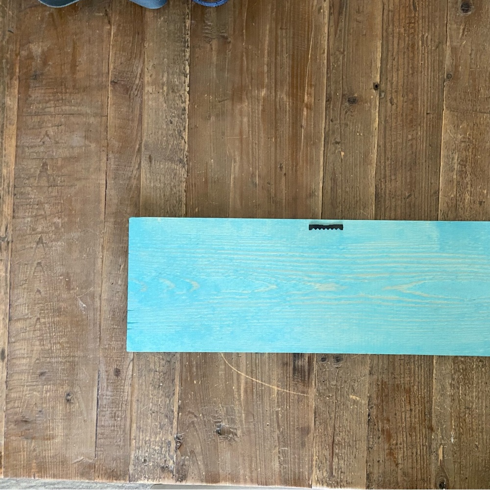 Wooden Beach Sign Teal with White Letters - Picture 4 of 4